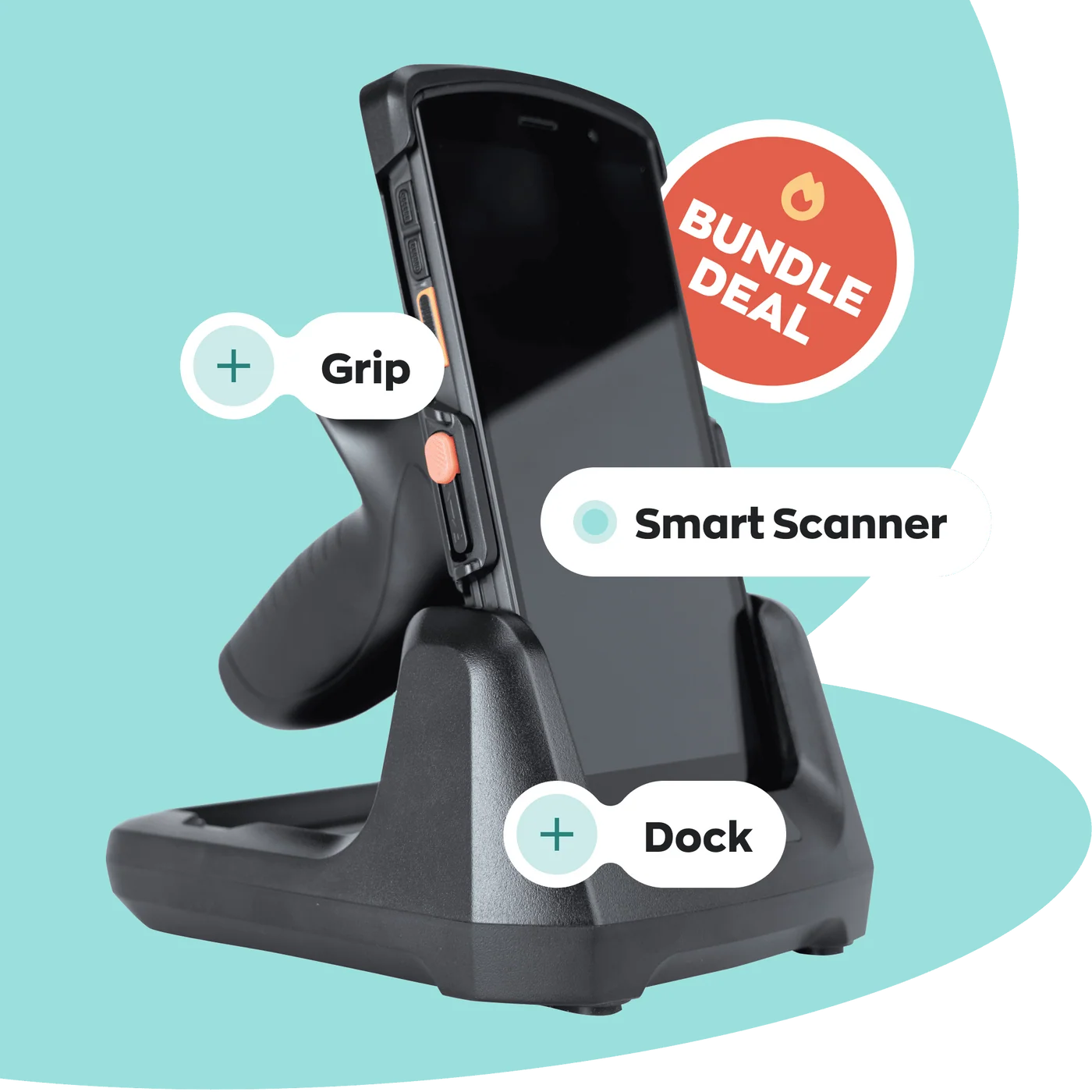 Smartphone Scanner 3 Bundle (includes grip and dock)