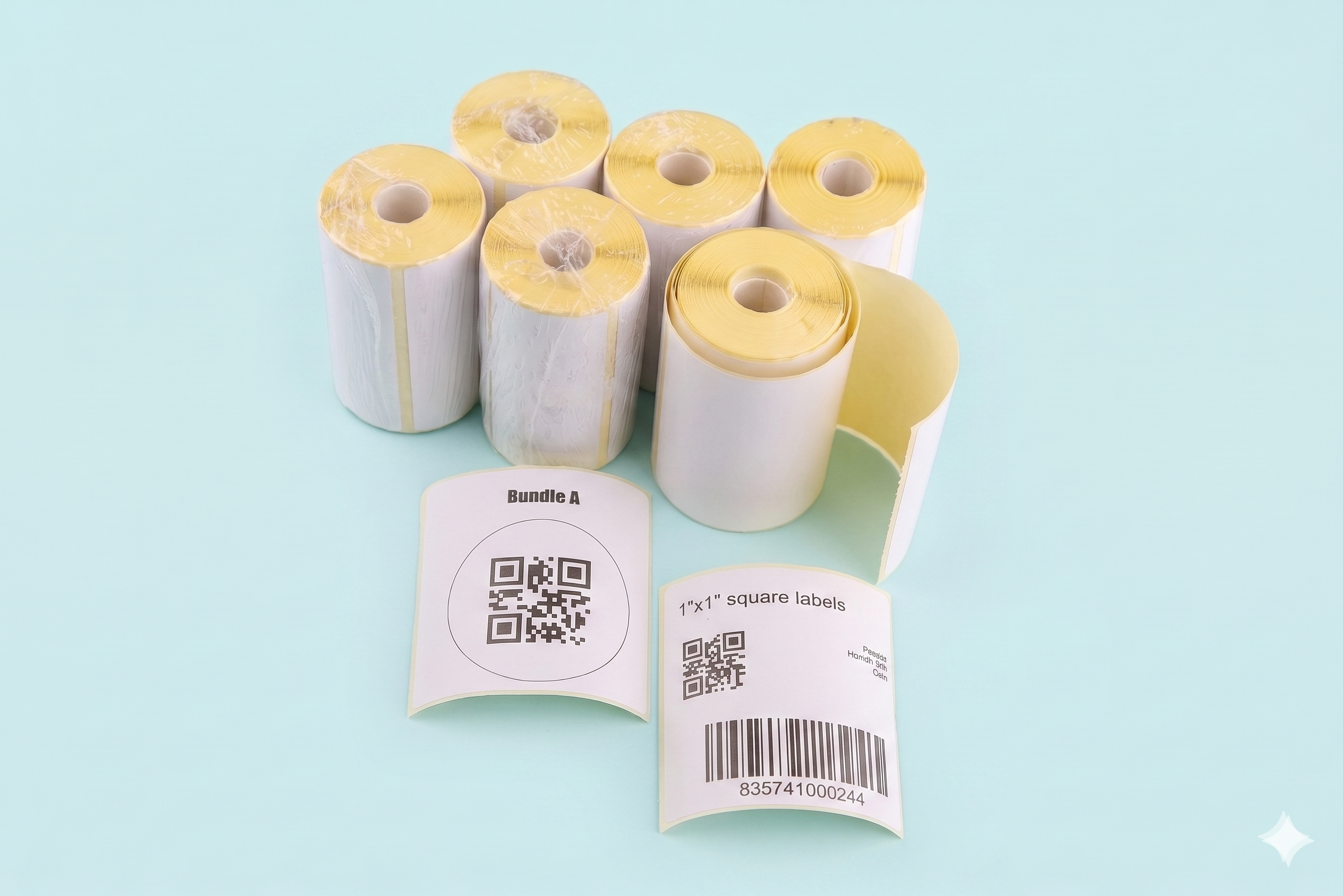 inFlow 3" x 3" Label Rolls – 6 Pack (150 Labels/Roll, 900 Total)