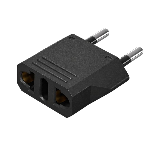European Plug Adapter (Type C/F) – Travel Power Adapter for Most EU Countries