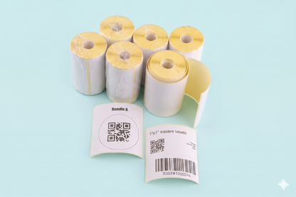inFlow 3" x 3" Label Rolls – 6 Pack (150 Labels/Roll, 900 Total)