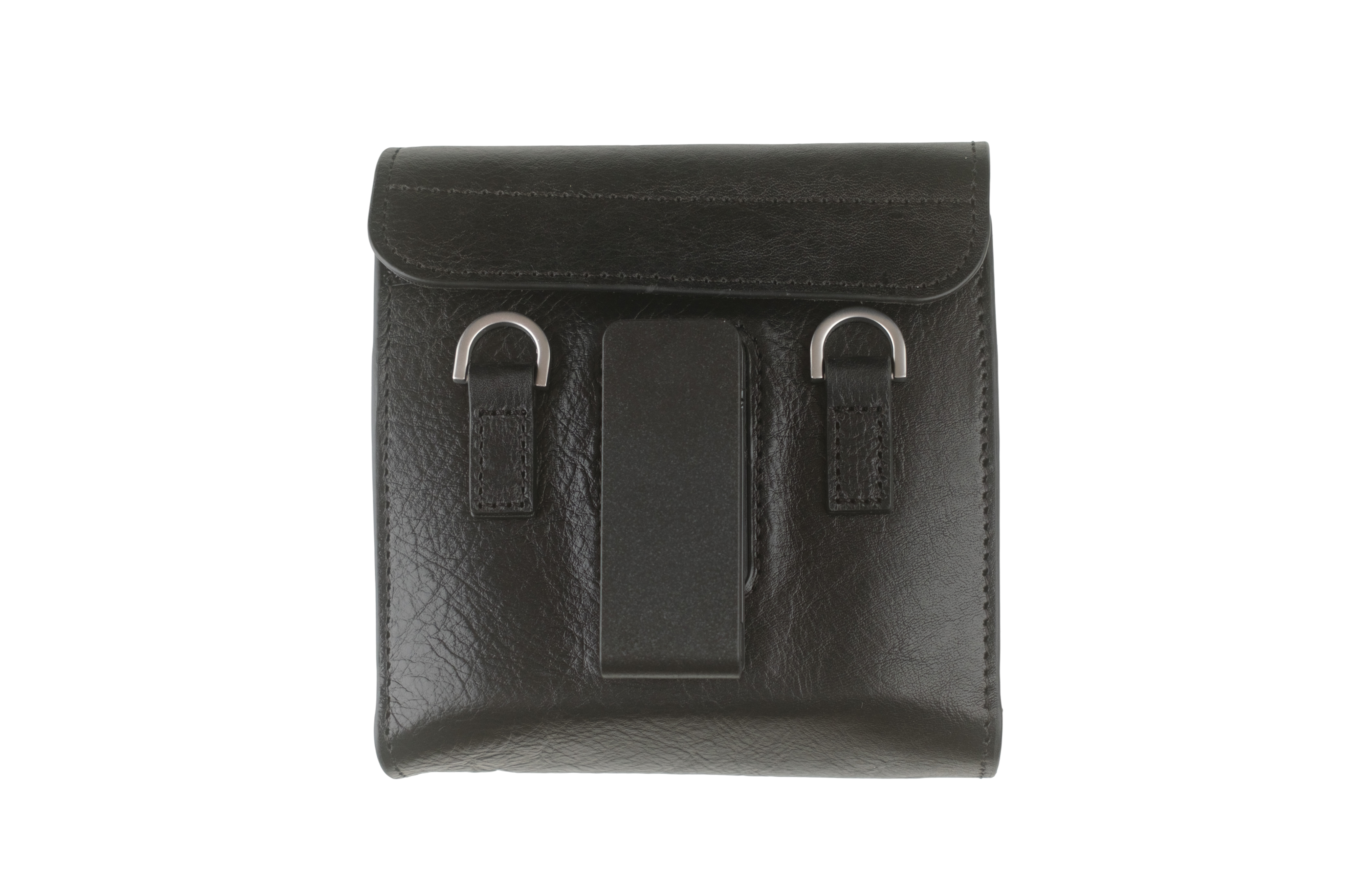 inFlow Portable Printer Full Grain Leather Case with Shoulder Strap and Belt Clip — Black
