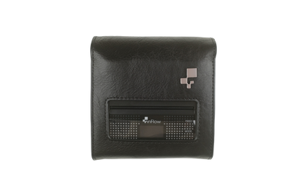 inFlow Portable Printer Full Grain Leather Case with Shoulder Strap and Belt Clip — Black